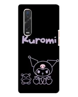 Чехол для OPPO Find X3 Pro с картинкой «Kuromi — черный минимализм» Чехол для OPPO Find X3 Pro с картинкой «Kuromi — черный минимализм»