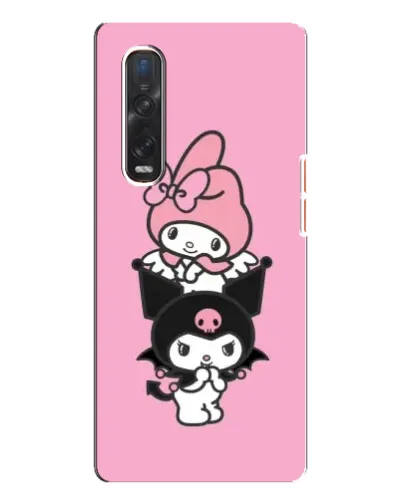 Чехол для OPPO Find X3 Pro с картинкой «My Melody и Kuromi»
