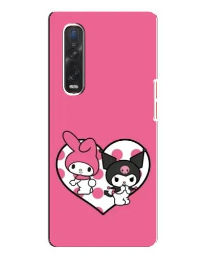 Чехол для OPPO Find X3 Pro с картинкой «Kuromi и My Melody»