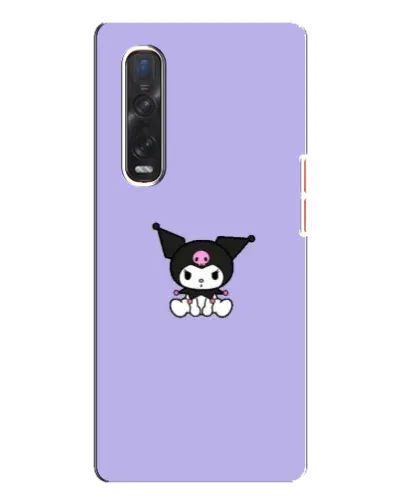 Чехол для OPPO Find X3 Pro с картинкой «Kuromi — фиолетовый минимализм»