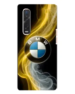 Чехол для OPPO Find X3 Pro с картинкой «Золотистый дым BMW»