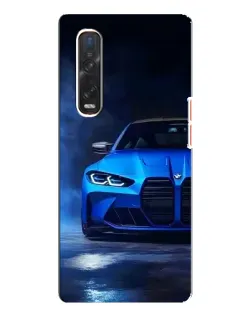 Чехол для OPPO Find X3 Pro с картинкой «Голубая BMW M4»