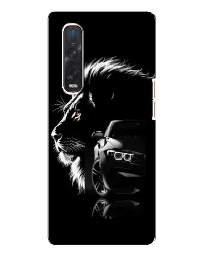 Чехол для OPPO Find X3 Pro с картинкой «BMW и лев» Чехол для OPPO Find X3 Pro с картинкой «BMW и лев»