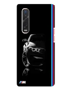 Чехол для OPPO Find X3 Pro с картинкой «Силуэт BMW в темноте»