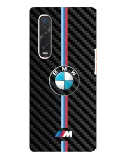 Чехол для OPPO Find X3 Pro с картинкой «Эмблема BMW и карбон»