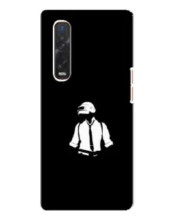 Чехол для OPPO Find X3 Pro с картинкой «PUBG — белый шлем»