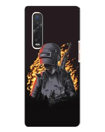 Чехол для OPPO Find X3 Pro с картинкой «PUBG — огненный силуэт» Чехол для OPPO Find X3 Pro с картинкой «PUBG — огненный силуэт»