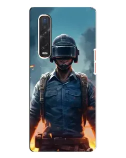 Чехол для OPPO Find X3 Pro с картинкой «PUBG — реалистичный герой»