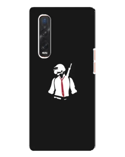 Чехол для OPPO Find X3 Pro с картинкой «PUBG — силуэт воина» Чехол для OPPO Find X3 Pro с картинкой «PUBG — силуэт воина»
