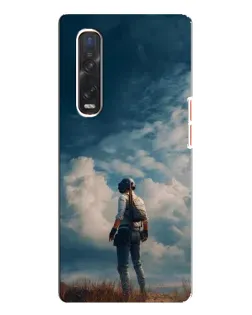 Чехол для OPPO Find X3 Pro с картинкой «Герой PUBG на скале»