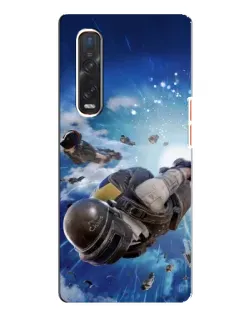 Чехол для OPPO Find X3 Pro с картинкой «Десант PUBG — прыжок»