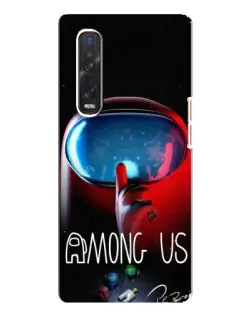 Чехол для OPPO Find X3 Pro с картинкой «Красный импостер — макро»