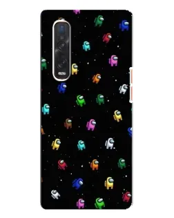 Чехол для OPPO Find X3 Pro с картинкой «Экипаж Among Us»