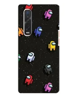 Чехол для OPPO Find X3 Pro с картинкой «Космический паттерн Among Us»