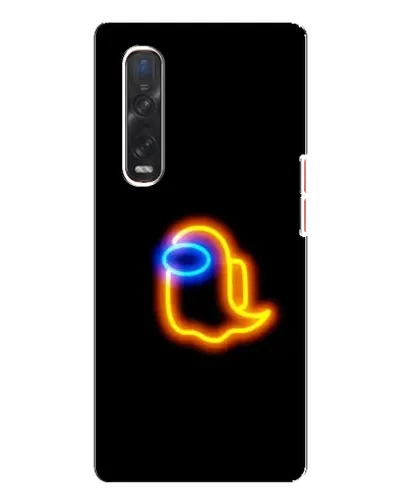Чехол для OPPO Find X3 Pro с картинкой «Among Us неоновое сияние»
