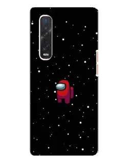 Чехол для OPPO Find X3 Pro с картинкой «Красный Among Us»