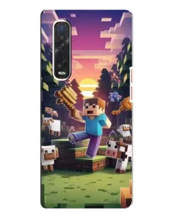 Чехол для OPPO Find X3 Pro с картинкой «Стив на ферме» Чехол для OPPO Find X3 Pro с картинкой «Стив на ферме»