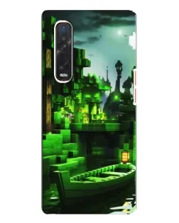 Чехол для OPPO Find X3 Pro с картинкой «Minecraft лесной пейзаж»