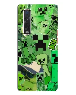 Чехол для OPPO Find X3 Pro с картинкой «Криперы Minecraft»