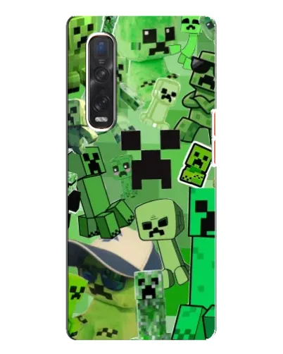 Чехол для OPPO Find X3 Pro с картинкой «Криперы Minecraft»