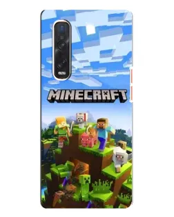 Чехол для OPPO Find X3 Pro с картинкой «Minecraft классический мир»