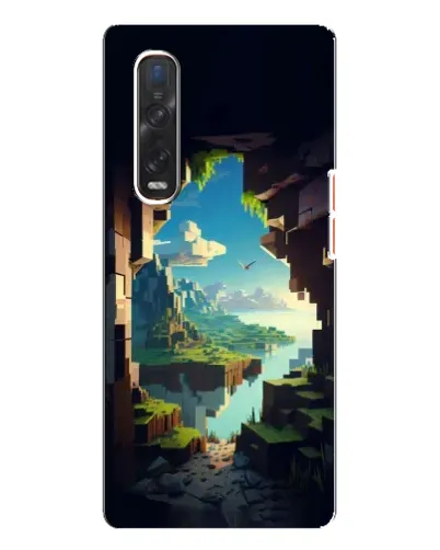 Чехол для OPPO Find X3 Pro с картинкой «Вид из пещеры»