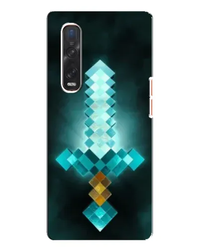 Чехол для OPPO Find X3 Pro с картинкой «Алмазный меч неон»