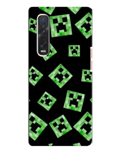 Чехол для OPPO Find X3 Pro с картинкой «Паттерн с криперами»