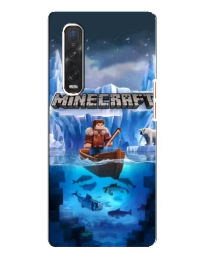 Чехол для OPPO Find X3 Pro с картинкой «Minecraft ледяной мир»
