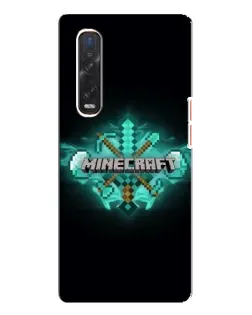 Чехол для OPPO Find X3 Pro с картинкой «Minecraft Diamond лого»