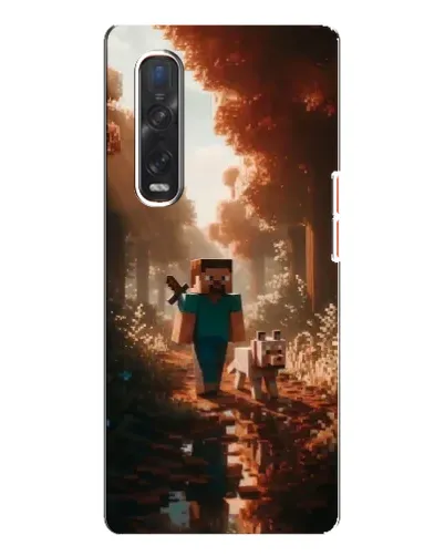Чехол для OPPO Find X3 Pro с картинкой «Стив в лесу»