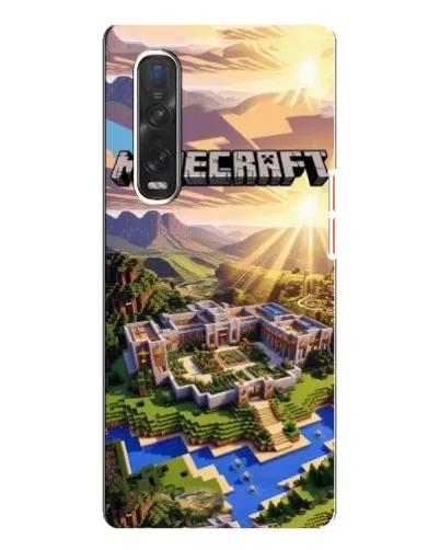 Чехол для OPPO Find X3 Pro с картинкой «Minecraft панорама»