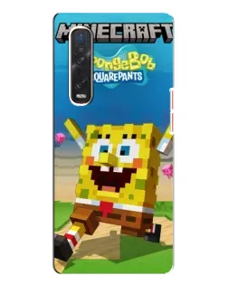 Чохол для OPPO Find X3 Pro з картинкою «Губка Боб Minecraft»