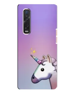 Чехол для OPPO Find X3 Pro с картинкой «Единорог градиент»