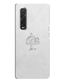 Чехол для OPPO Find X3 Pro с картинкой «Иоанна 3:16 Крест» Чехол для OPPO Find X3 Pro с картинкой «Иоанна 3:16 Крест»