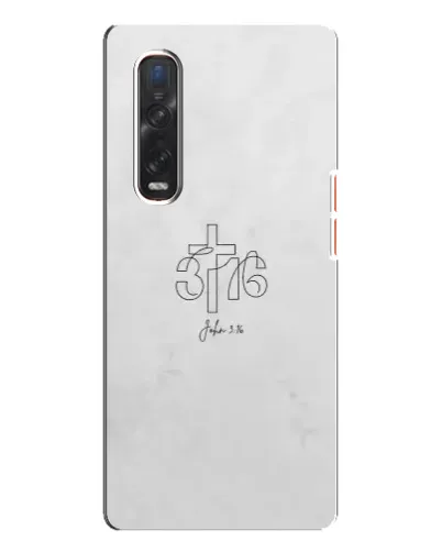 Чехол для OPPO Find X3 Pro с картинкой «Иоанна 3:16 Крест»