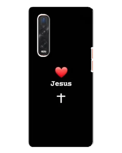 Чехол для OPPO Find X3 Pro с картинкой «Сердце - Jesus»
