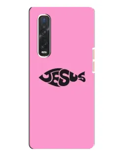 Чехол для OPPO Find X3 Pro с картинкой «Розовый символ  Jesus»