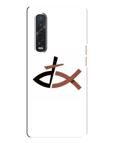 Чехол для OPPO Find X3 Pro с картинкой «Рыба и крест»