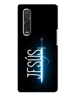 Чехол для OPPO Find X3 Pro с картинкой «Меч Духа Jesus»