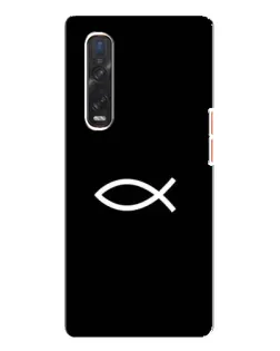 Чехол для OPPO Find X3 Pro с картинкой «Символ рыбы Jesus»