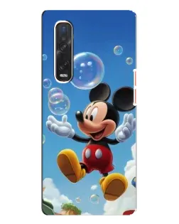 Чехол для OPPO Find X3 Pro с картинкой «Mickey и мыльные пузыри»