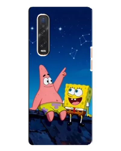 Чехол для OPPO Find X3 Pro с картинкой «Губка Боб и Патрик ночью» Чехол для OPPO Find X3 Pro с картинкой «Губка Боб и Патрик ночью»