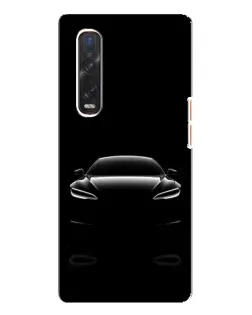 Чехол для OPPO Find X3 Pro с картинкой «Силуэт Tesla Night»
