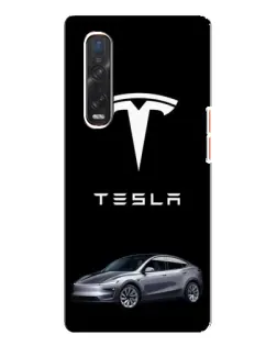 Чехол для OPPO Find X3 Pro с картинкой «Tesla Model Y»