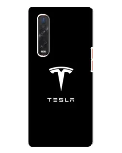 Чехол для OPPO Find X3 Pro с картинкой «Tesla White Logo»