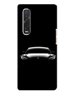 Чехол для OPPO Find X3 Pro с картинкой «Фары Tesla Night»