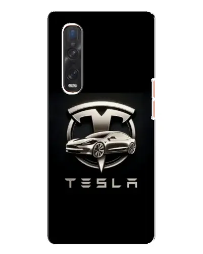 Чехол для OPPO Find X3 Pro с картинкой «Tesla — серебристое авто» Чехол для OPPO Find X3 Pro с картинкой «Tesla — серебристое авто»