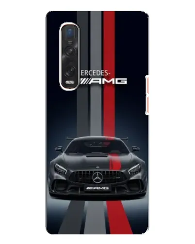 Чехол для OPPO Find X3 Pro с картинкой «Mercedes — белый карбон»