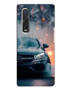 Чехол для OPPO Find X3 Pro с картинкой «Mercedes — ночной город»